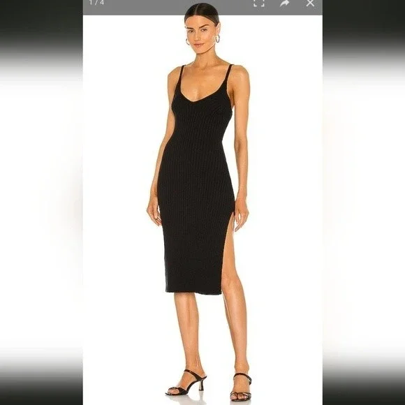black a line sweater dress Tipton Striped Mini Sweater Dress